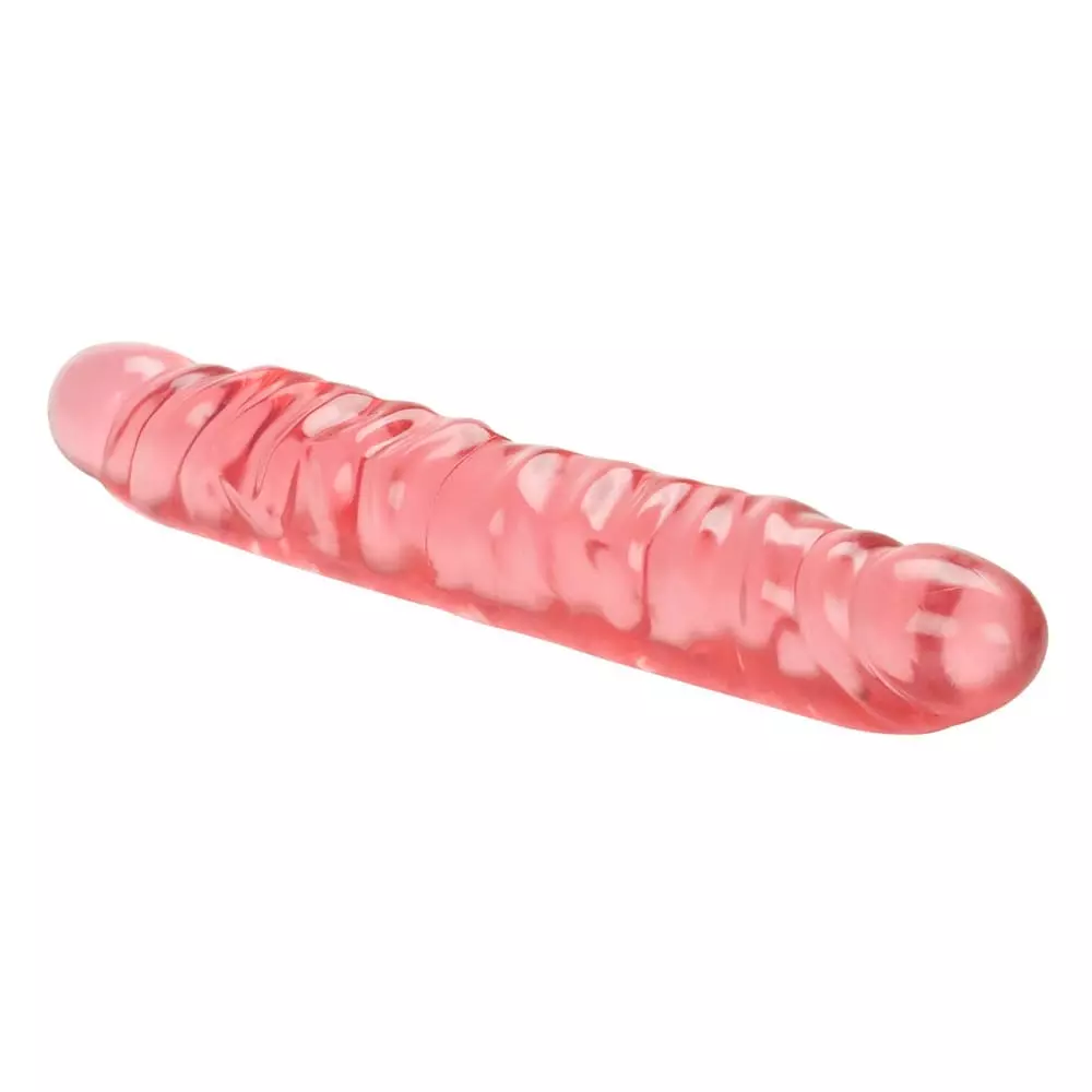 CalExotics Translucence 12 inch Veined Double Dong In Pink